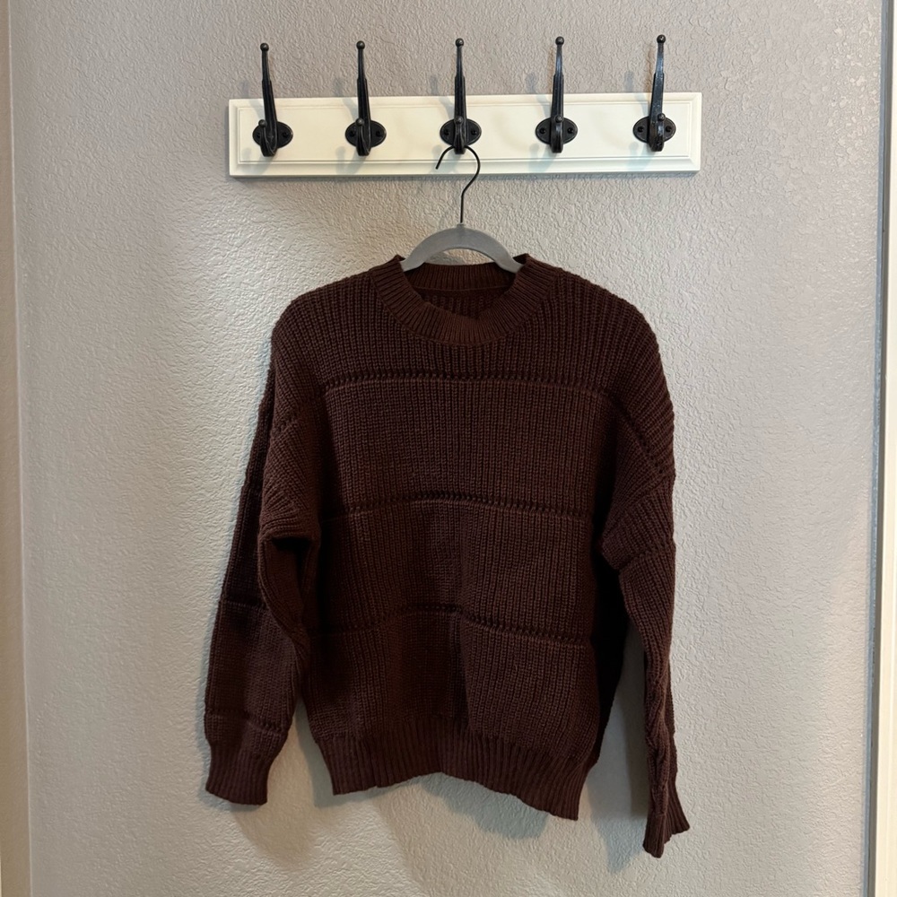 Chocolate Brown Sweater - Size Large